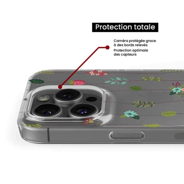 Siliconfodral med tryck kompatibel med Xiaomi Redmi 14C 4G Blommönster