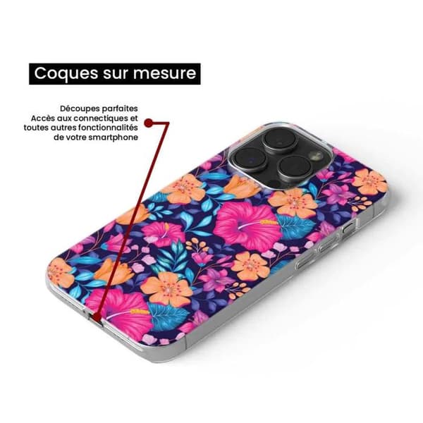 Siliconfodral med tryck kompatibel med Xiaomi 14 Exotiska Blommor