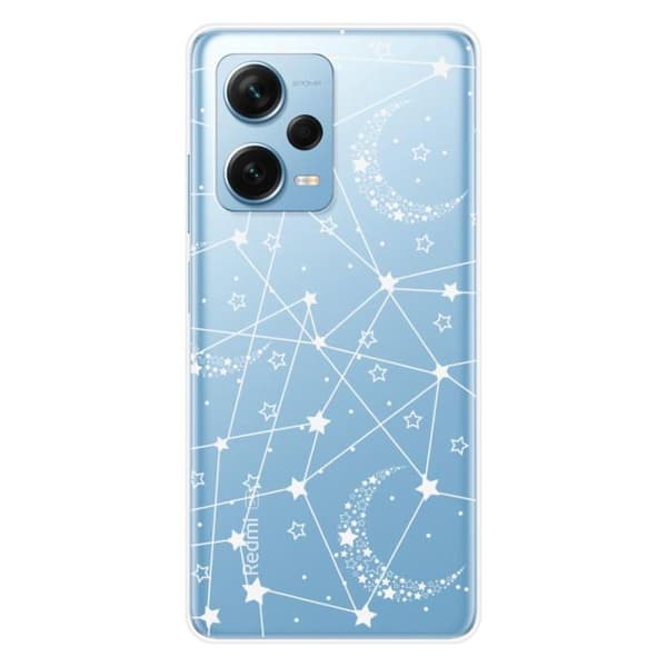 Silicone-skal med tryck kompatibel med Xiaomi Redmi Note 12 Pro Plus Stjärnlinjer