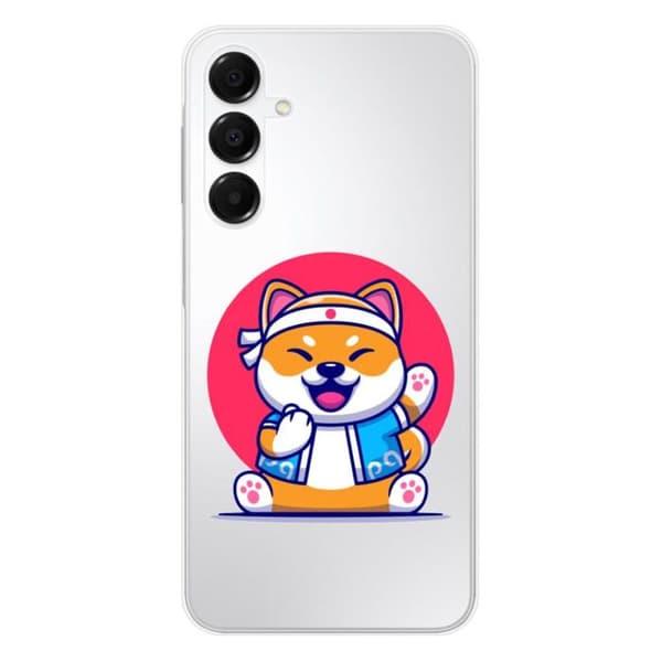 Silicone-skal med tryck som är kompatibel med Samsung Galaxy A36 5G Shiba ninja