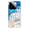 Miniatyrbild 1 av 6: Siliconfodral med tryck kompatibel med Xiaomi 14 Pro Ocean Marmor