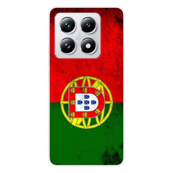 Silikonskal med tryck kompatibel med Xiaomi 14T 4G Portugalflagga