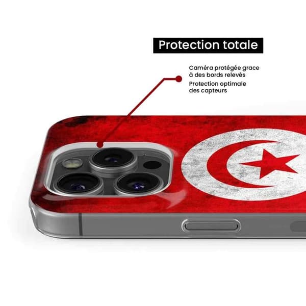 Silikonskal med tryck kompatibel med Xiaomi 14T Pro Tunisiens flagga