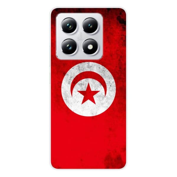 Silikonskal med tryck kompatibel med Xiaomi 14T Pro Tunisiens flagga