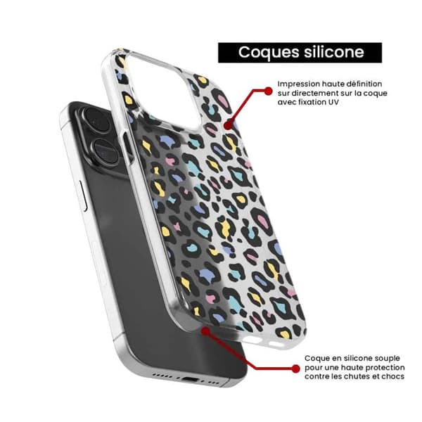 Siliconfodral med tryck kompatibel med Xiaomi 14T 4G Färgglad leopard