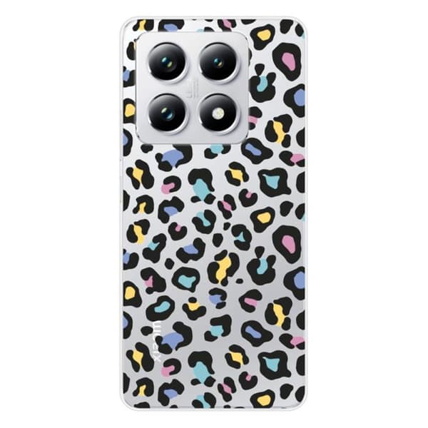 Siliconfodral med tryck kompatibel med Xiaomi 14T 4G Färgglad leopard