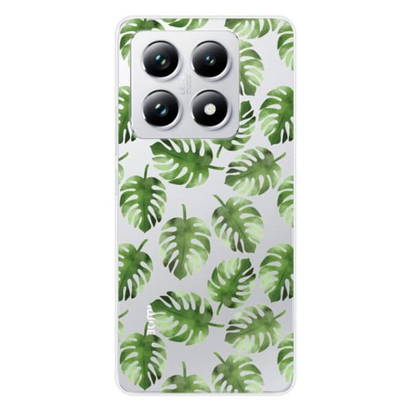 Siliconfodral med tryck kompatibel med Xiaomi 14T Monstera-blad