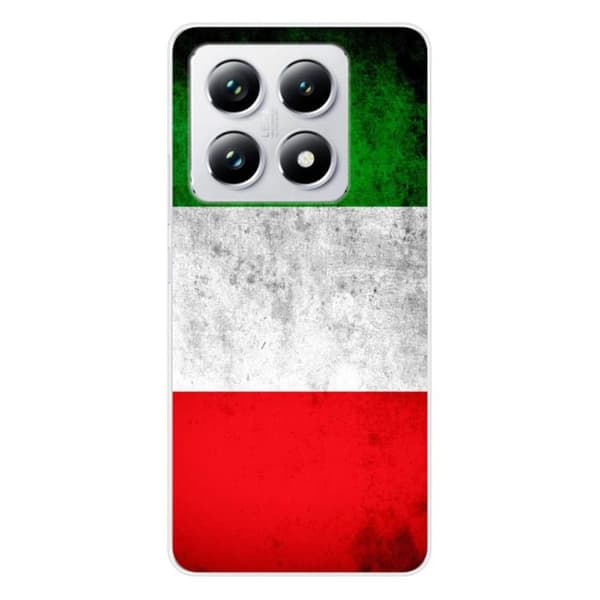 Silicone-skal med tryck kompatibel med Xiaomi 14T Pro Italiens flagga