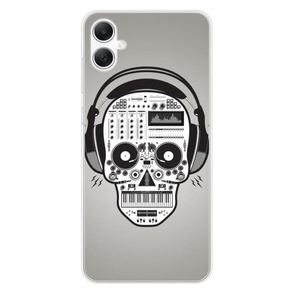 Siliconecover med tryck kompatibel med Samsung Galaxy A05 Skull Music