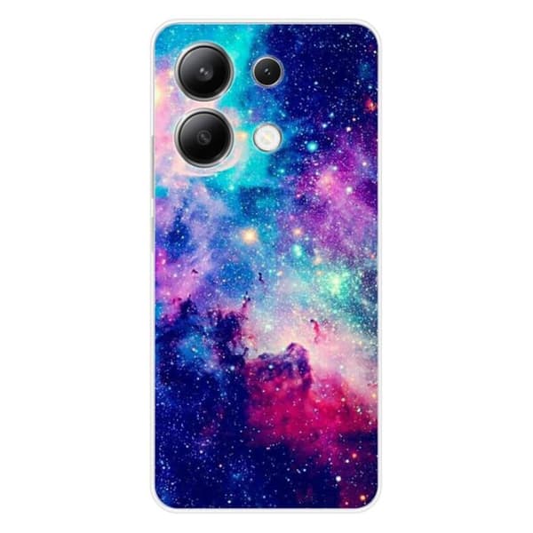 Siliconfodral med tryck kompatibel med Xiaomi Redmi Note 13 4G Blågalaxen