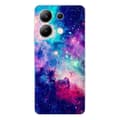 Miniatyrbild 1 av 6: Siliconfodral med tryck kompatibel med Xiaomi Redmi Note 13 4G Blågalaxen
