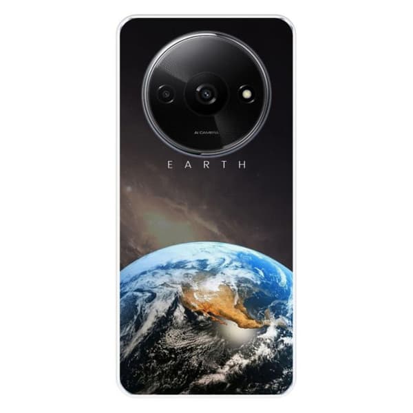 Silikonskal med tryck kompatibel med Xiaomi Redmi A3 4G Earth