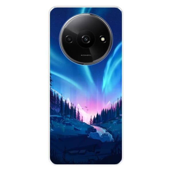 Silicone case med tryck kompatibel med Xiaomi Redmi A3 4G Fallen av natten