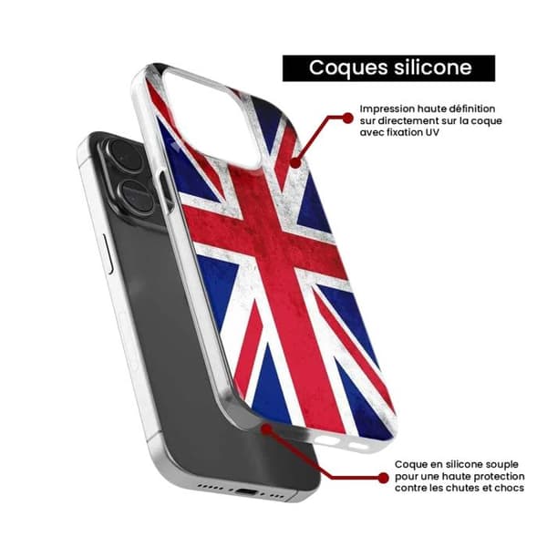 Silicone-skal med tryck kompatibel med Samsung Galaxy M15 5G England flagga