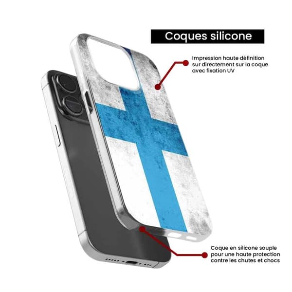 Siliconöverdrag tryckt kompatibelt med Xiaomi Redmi 14C 4G Flagga Marseille