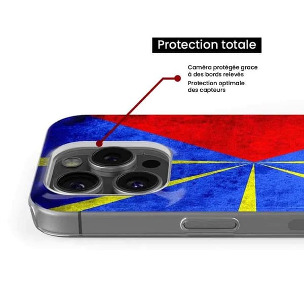 Siliconfodral med tryck kompatibel med Xiaomi Redmi 14C 4G Flagga La Réunion