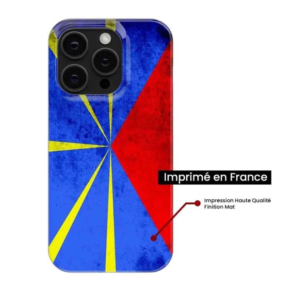 Siliconfodral med tryck kompatibel med Xiaomi Redmi 14C 4G Flagga La Réunion