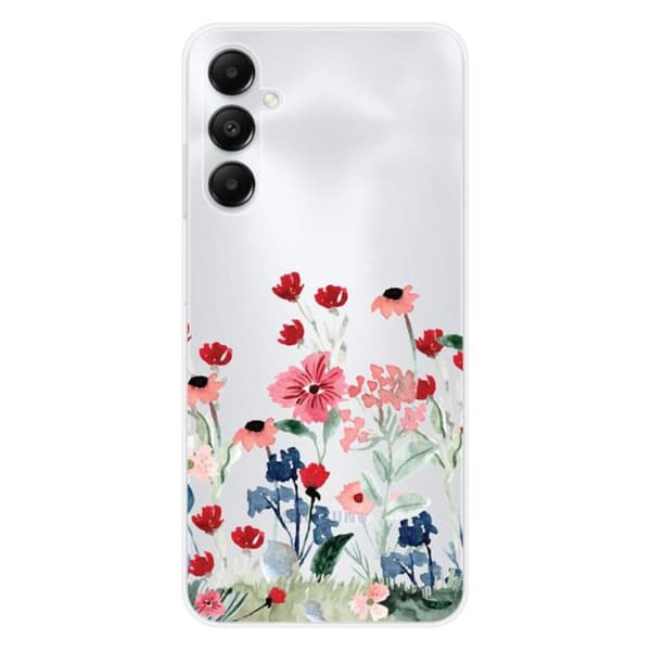 Siliconfodral med tryck kompatibelt med Samsung Galaxy A05S Blomsterprint