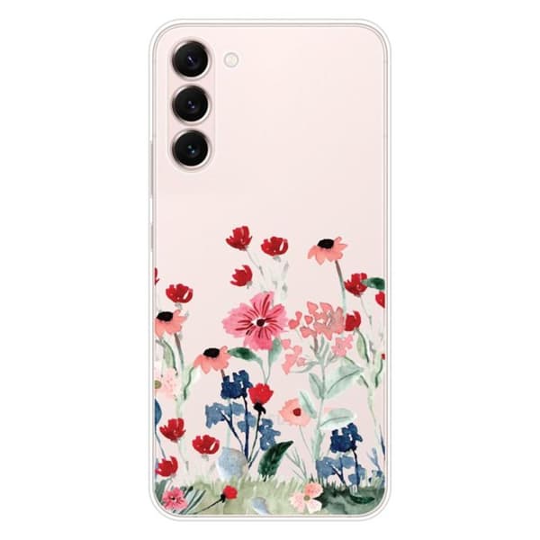 Siliconfodral med tryck kompatibelt med Samsung Galaxy S23 Plus Våren i blommor