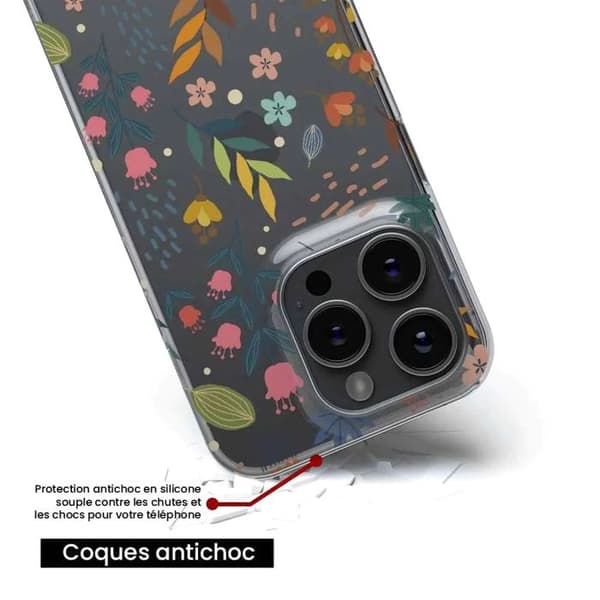 Siliconfodral med tryck kompatibelt med Xiaomi 14 Ultra Färgglada blommor