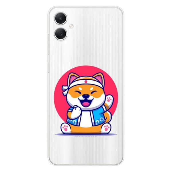 Silicone-cover med tryck kompatibel med Samsung Galaxy A05 Shiba ninja