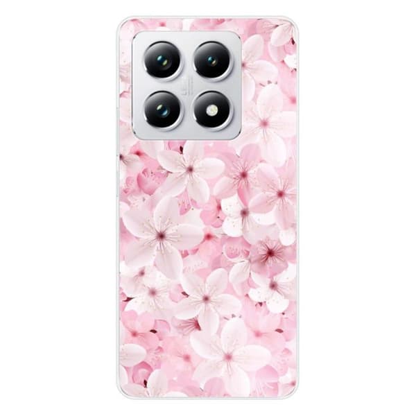 Silicone-skal med tryck kompatibel med Xiaomi 14T 4G Sakura