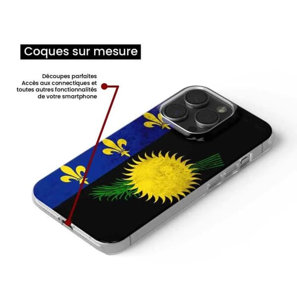 Siliconfodral med tryck kompatibel med Xiaomi 14T Pro Guadeloupe flagga