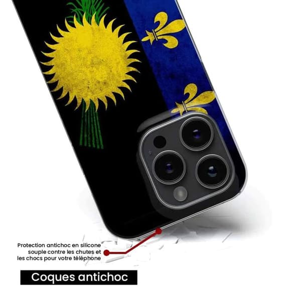 Siliconfodral med tryck kompatibel med Xiaomi 14T Pro Guadeloupe flagga