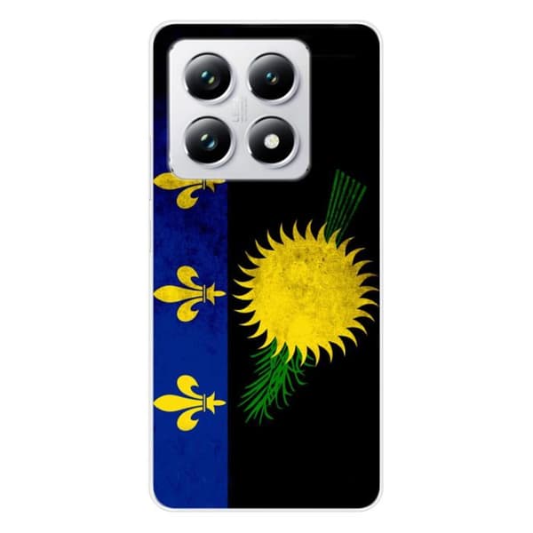 Siliconfodral med tryck kompatibel med Xiaomi 14T Pro Guadeloupe flagga