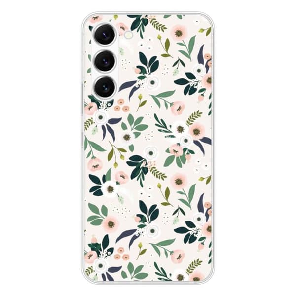 Siliconeprintade skal kompatibel med Samsung Galaxy S23 Blommor