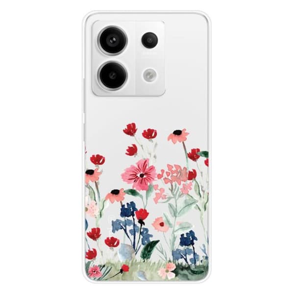 Siliconfodral med tryck kompatibelt med Xiaomi Redmi Note 13 Pro 5G Vår i blommande blommor