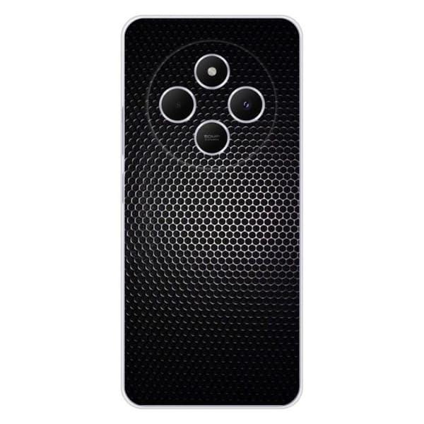 Siliconefodral med tryck kompatibel med Xiaomi Redmi 14C 4G Dark Metal