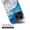 Miniatyrbild 6 av 6: Silicone-skal med tryck kompatibel med Xiaomi Redmi 14C 4G Ocean Marmor
