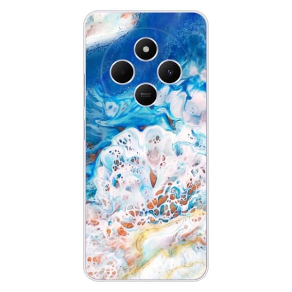 Silicone-skal med tryck kompatibel med Xiaomi Redmi 14C 4G Ocean Marmor