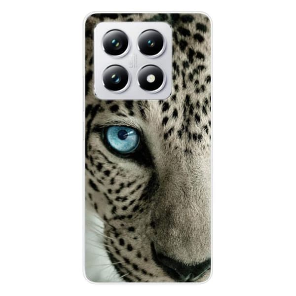 Silicone-skal med tryck som är kompatibel med Xiaomi 14T Pro Leopardöga