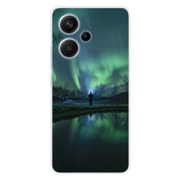 Siliconfodral med tryck kompatibel med Xiaomi Redmi Note 13 Pro Plus 5G Aurora Borealis