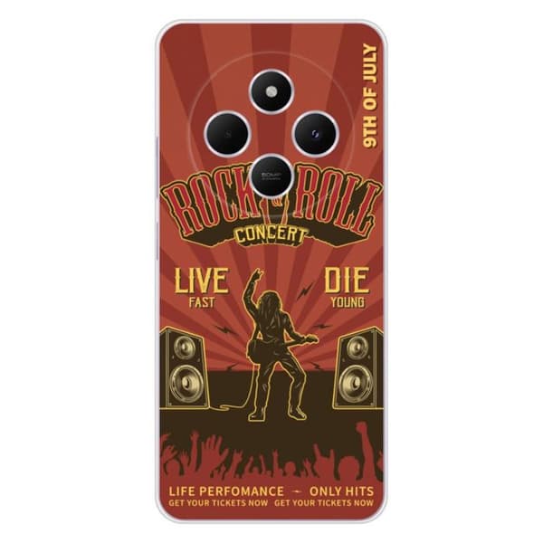 Silicone-skal med tryck som är kompatibel med Xiaomi Redmi 14C 4G Rock and roll