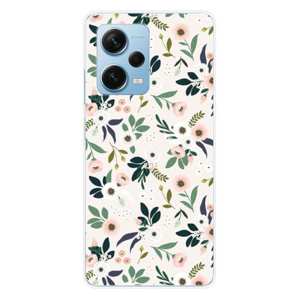 Silicone-skal med tryck kompatibel med Xiaomi Redmi Note 12 Pro Plus Blommor
