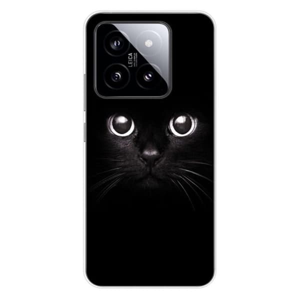 Siliconeskal med tryck kompatibel med Xiaomi 14 Pro Kattöga