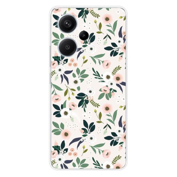 Silikonplånbok med tryck kompatibel med Xiaomi Redmi Note 13 Pro Plus 5G Blommor