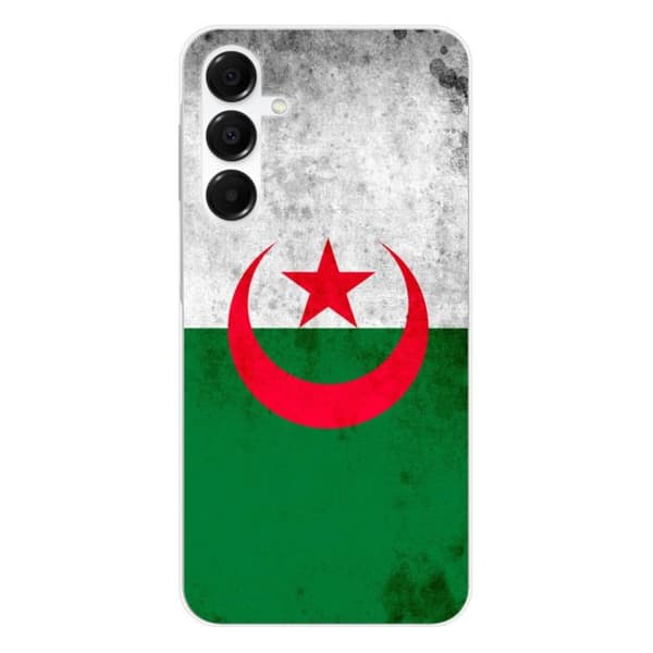 Siliconfodral med tryck kompatibelt med Samsung Galaxy A36 5G Algeriets flagga