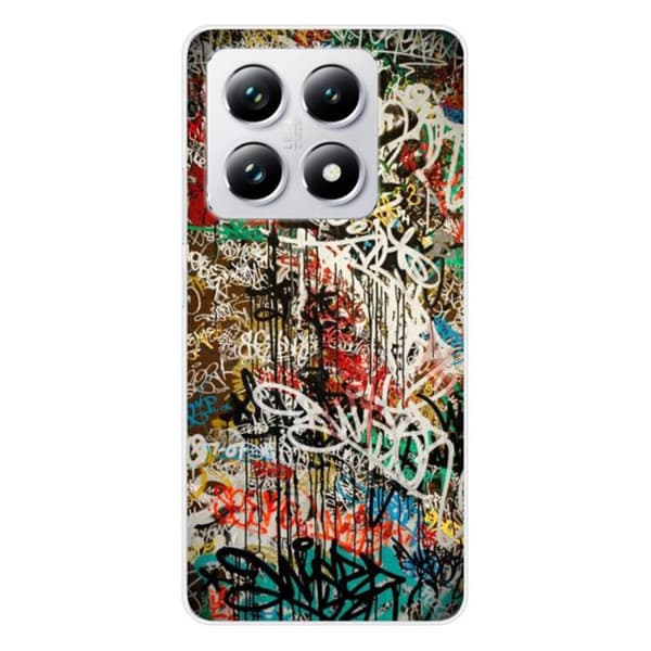 Siliconfodral med tryck kompatibelt med Xiaomi 14T 4G Graffiti 1