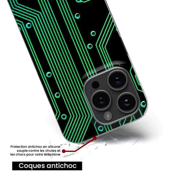 Silicone-skal med tryck kompatibel med Samsung Galaxy M15 5G Geek kretsstruktur