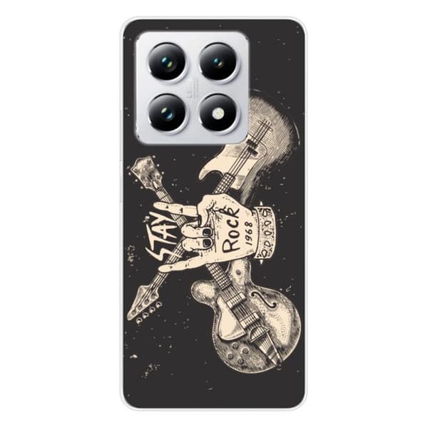 Siliconfodral med tryck kompatibel med Xiaomi 14T Pro Stay rock
