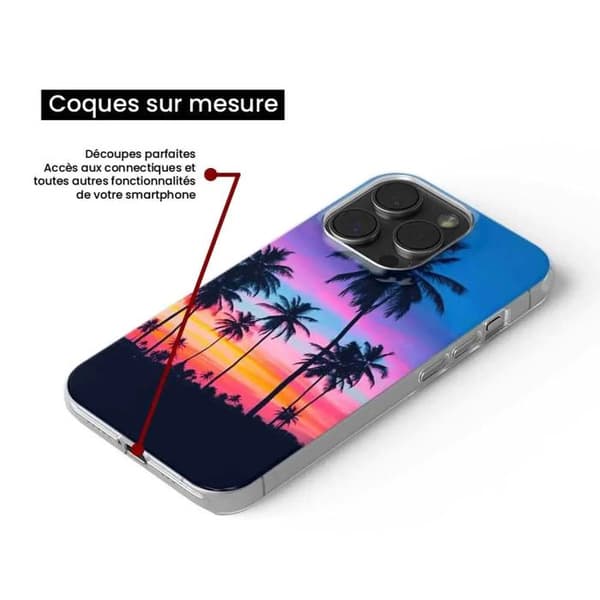 Coque i silikon som är kompatibel med Samsung Galaxy A05 Färgade palmer