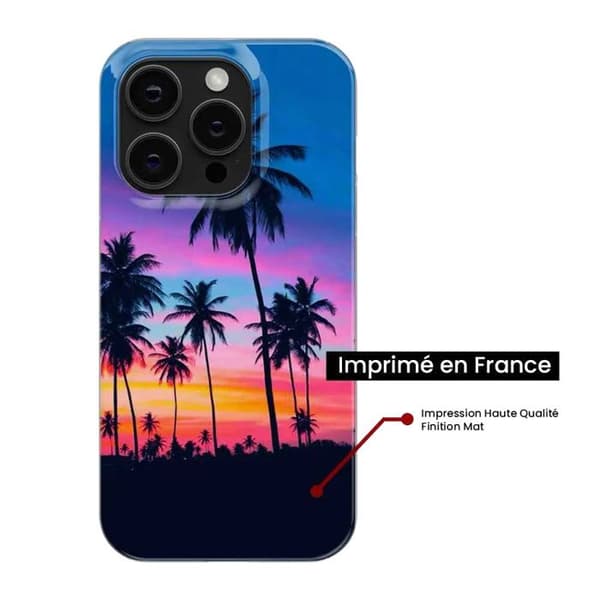 Coque i silikon som är kompatibel med Samsung Galaxy A05 Färgade palmer