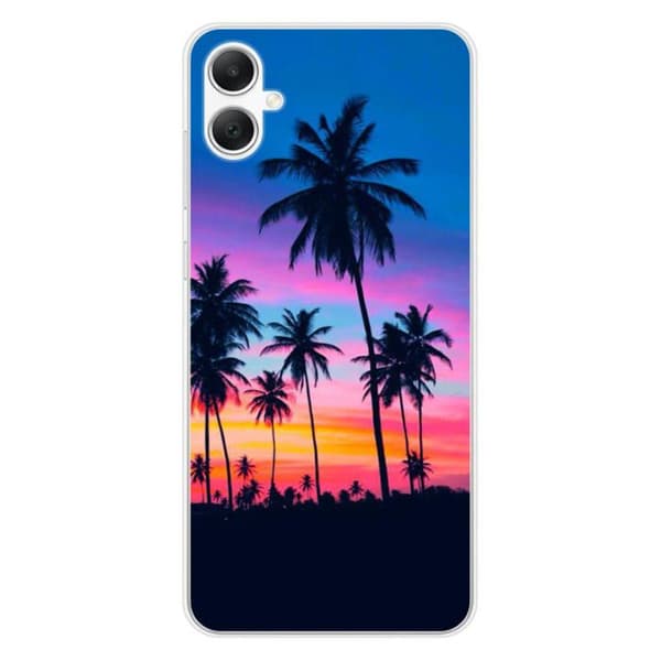 Coque i silikon som är kompatibel med Samsung Galaxy A05 Färgade palmer