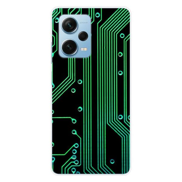 Silicone-skal med tryck kompatibel med Xiaomi Redmi Note 12 Pro Plus Geek-kretstextur