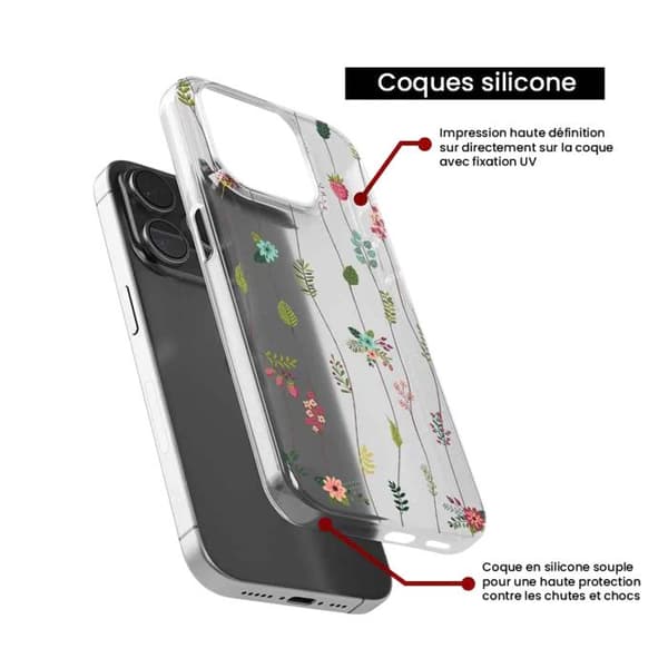 Siliconfodral med tryck kompatibel med Xiaomi Redmi Note 12 Pro Plus Blommönster