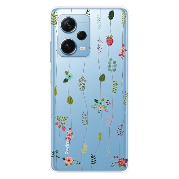 Siliconfodral med tryck kompatibel med Xiaomi Redmi Note 12 Pro Plus Blommönster